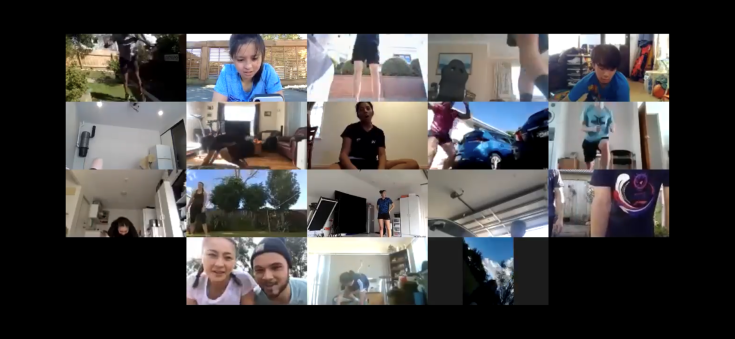 Aus NZL players train on zoom