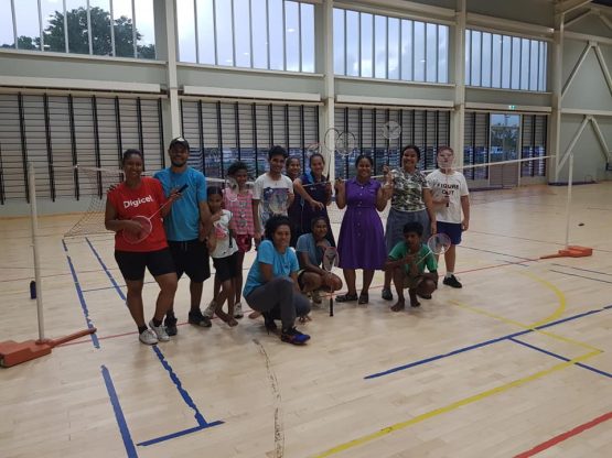 Richard Olsen and family – far left