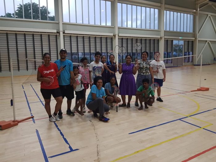 Richard Olsen and family – far left