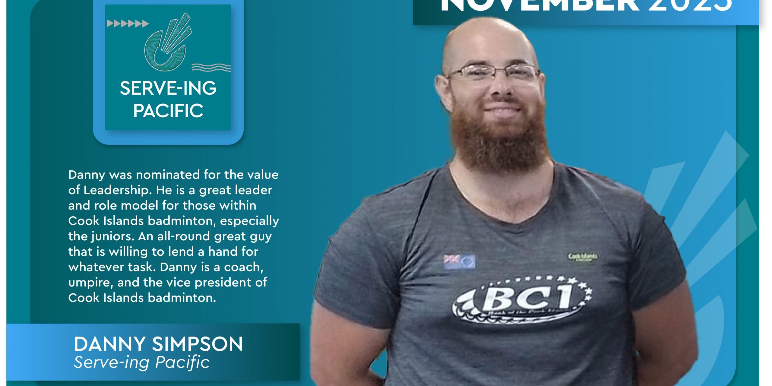 Danny Simpson Serve-ing Pacific Graphic